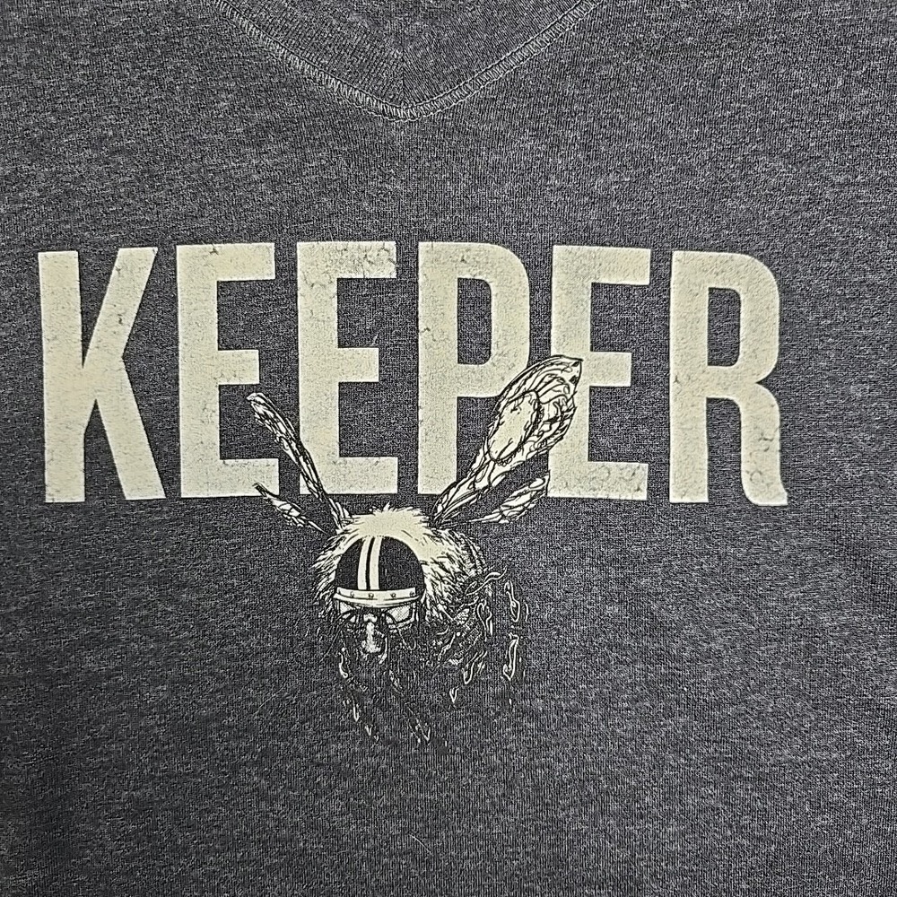 Jack Daniels Tennessee Honey 'Keeper' V-Neck T-Shirt Gray Size Large Promotional - Picture 2 of 9